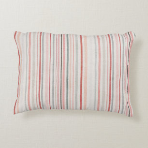 Almohada de acento de raya suave neutral