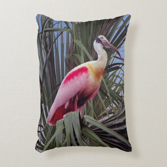 almohada de acento de roseate Spoonbill (Frente (Vertical))