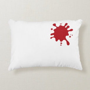 Almohada de acento de salpicadura roja de tomate p