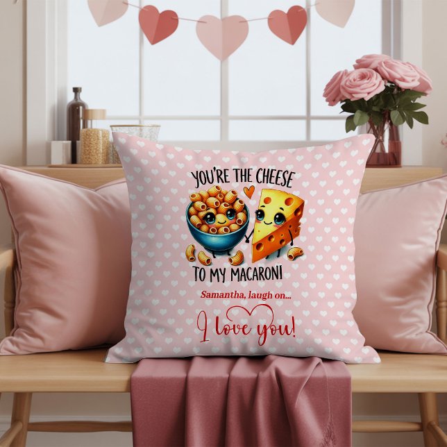 Almohada de acento de San Valentín con nombre pers (Cute Fruit Pun Custom Name Valentine Accent Pillow

)