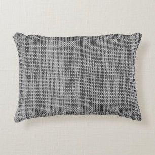 Almohada de acento de tela gris falsa