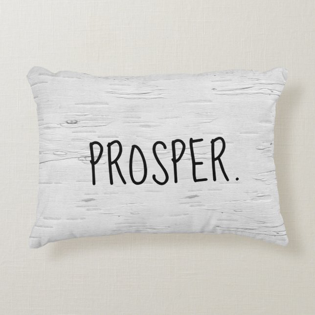Almohada de acento de texto PROSPER en abedul (Anverso)