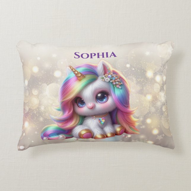 Almohada de acento de unicornio (Anverso)