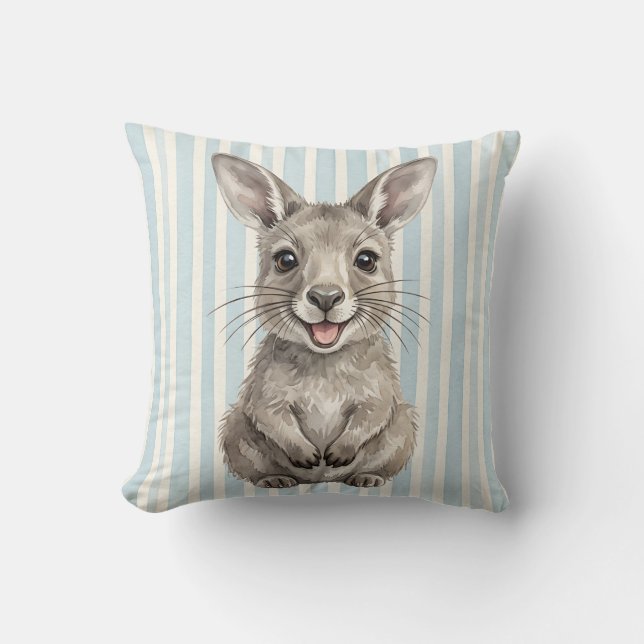 Almohada de acento de vida silvestre de canguro be (Anverso)