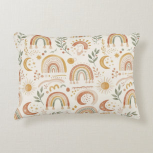Almohada de acento de vivero de arcoíris boho terr