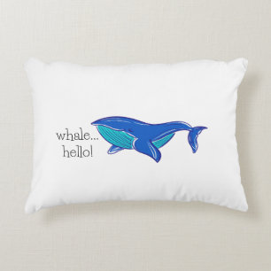 Almohada de acento de Whale Hello