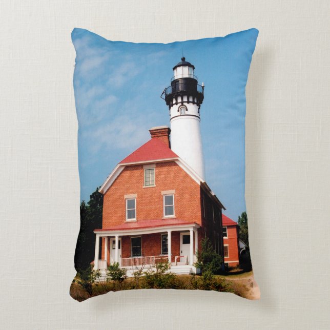 almohada de acento del faro de Au Sable Point (Frente (Vertical))