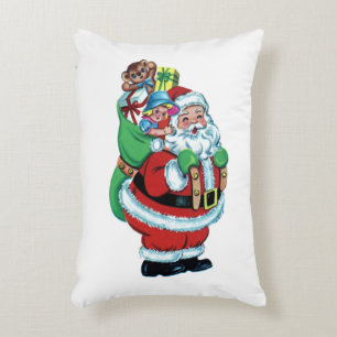 Almohada de acento del tubo de juguete y Santa Vin