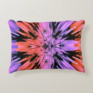Almohada de acento en forma de explosión rosa en p