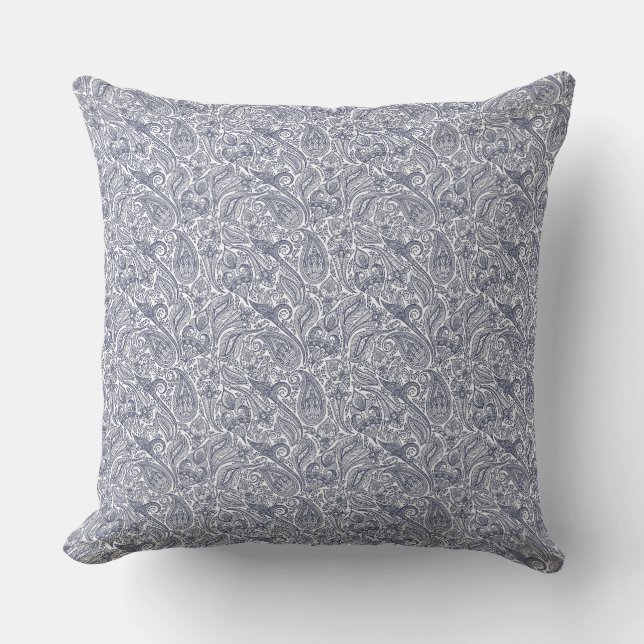 Almohada de acento estampado de paisley (Anverso)