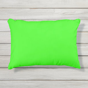 Almohada de acento exterior verde neón