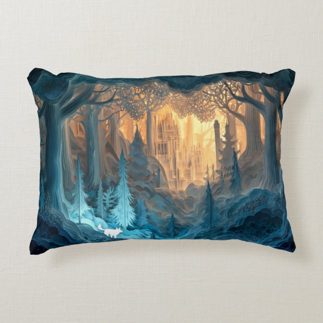 Almohada de acento Fantasy Castle 16x12 (Anverso)