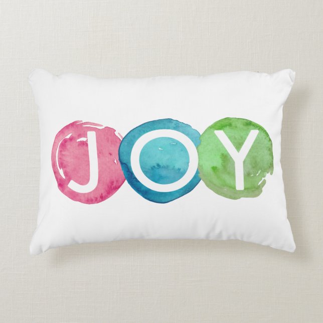 Almohada de acento festivo de Navidades coloridos (Anverso)