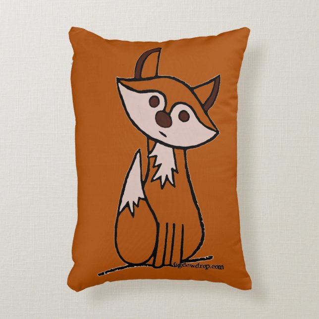Almohada de acento Fig the Fox figdewdrop (Frente (Vertical))