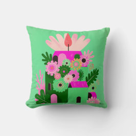 Almohada de acento floral brillante