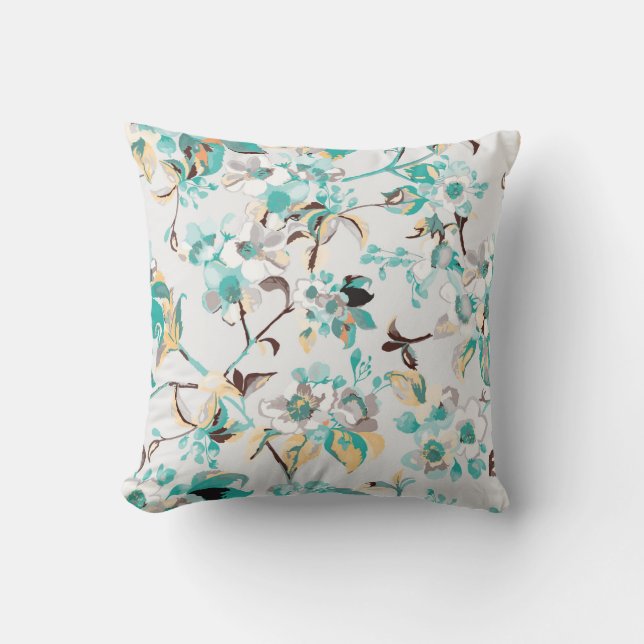 Almohada de acento-Flores   Almohada decorativa (Anverso)