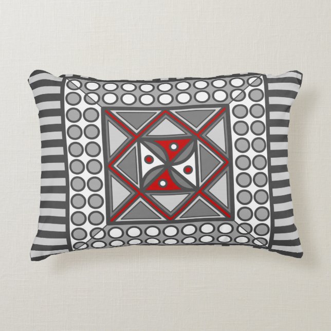 Almohada de acento geométrico alterno (Anverso)