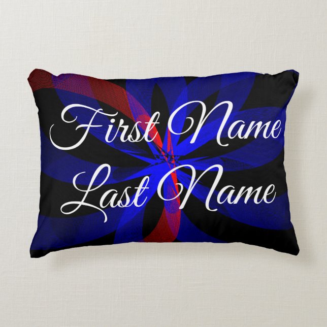 Almohada de acento geométrico de cambio de nombre (Anverso)