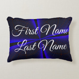 Almohada de acento geométrico de la hoja de enlace