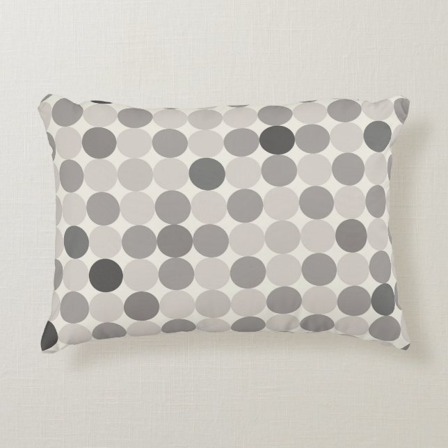 Almohada de acento geométrico escandinavo gris (Anverso)