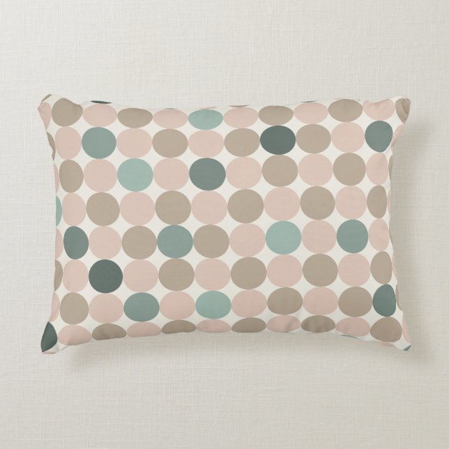 Almohada de acento geométrico escandinavo turquesa (Anverso)