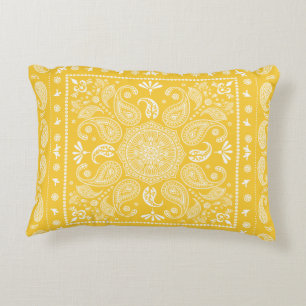 almohada de acento Goldenrod Paisley Design-1
