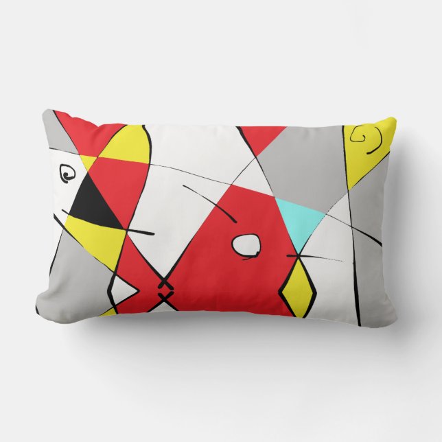 Almohada de acento gráfico de dos caras "seccionad (Anverso)