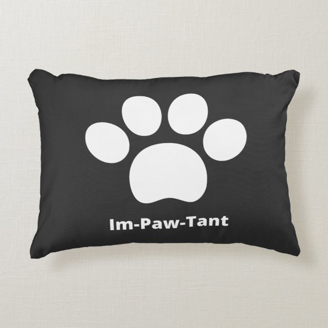 Almohada De Acento Im-Paw-Tant (Anverso)