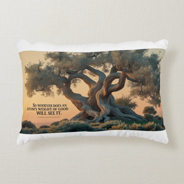 Almohada de acento islámico del olivo (Anverso)