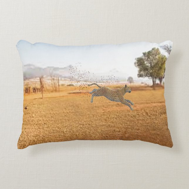 Almohada de Acento Leopardo Y Spots (Anverso)