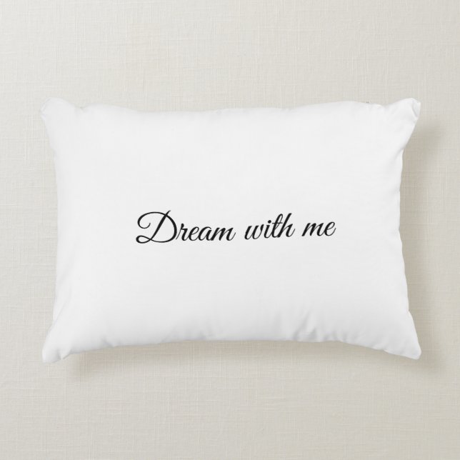 Almohada de acento moderna con texto personalizado (Anverso)