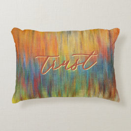 Almohada de acento multicolor "Confianza" abstract