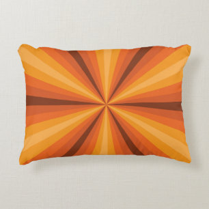 Almohada de acento naranja de ilusión óptica