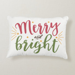 Almohada de acento navideño brillante Merry & Brig