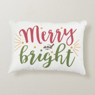 Almohada de acento navideño brillante Merry & Brig