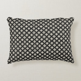Almohada de acento negra y beige