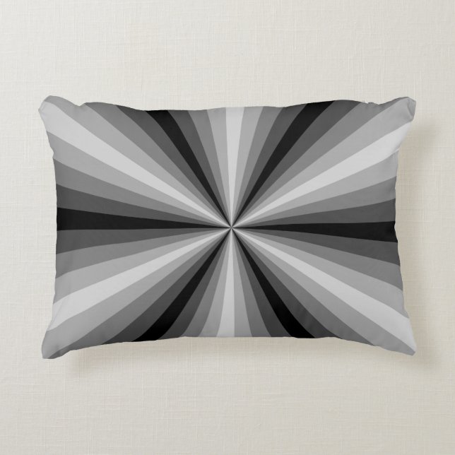 Almohada de acento negro de ilusión óptica (Anverso)