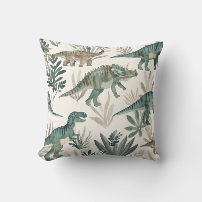 Almohada de acento para niños de Nursery de dinosa (Anverso)