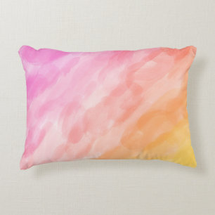 Almohada de acento pastel pintada a la acuarela