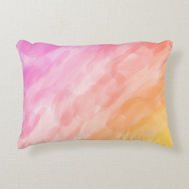 Almohada de acento pastel pintada a la acuarela (Anverso)