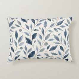 Almohada de acento personalizada Blue Leaf