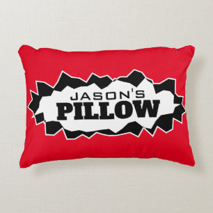 Almohada de acento personalizada con agujero rasga