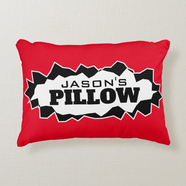 Almohada de acento personalizada con agujero rasga (Anverso)