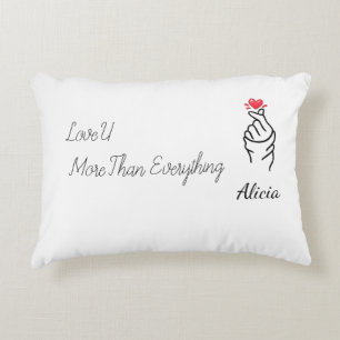 Almohada de acento personalizada con texto moderno