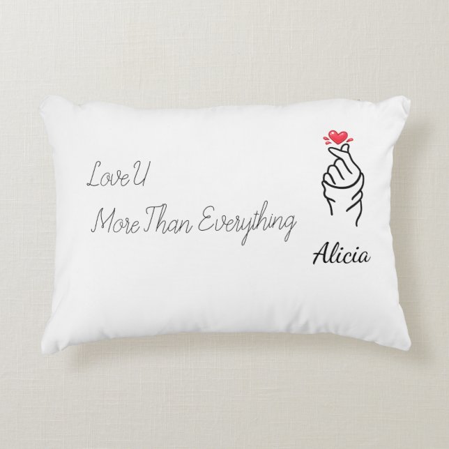 Almohada de acento personalizada con texto moderno (Anverso)