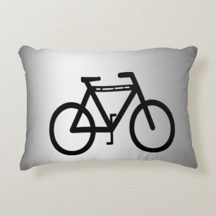 Almohada de acento plateado metálico para biciclet