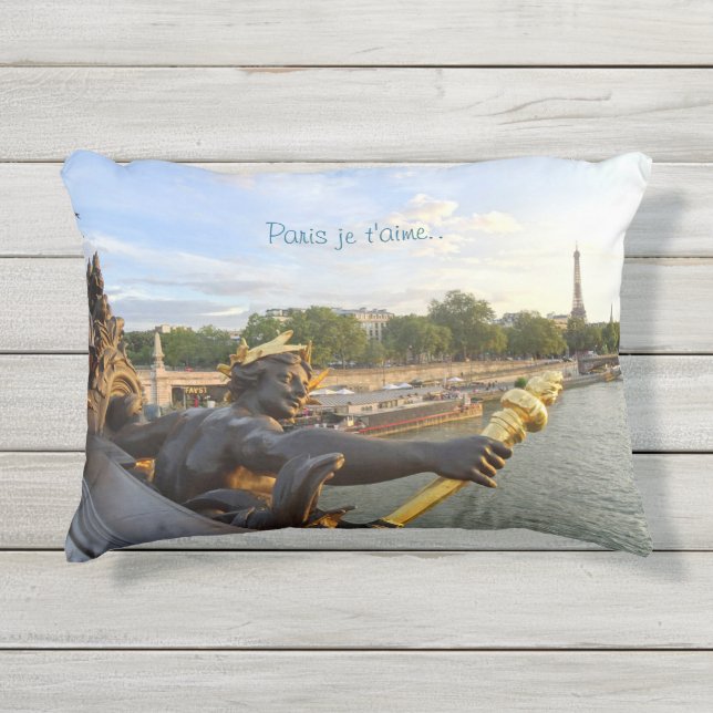 Almohada de acento Pont Alexandre 3. París. Franci (Anverso)