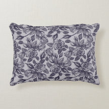 Almohada de acento rectangular de rosa