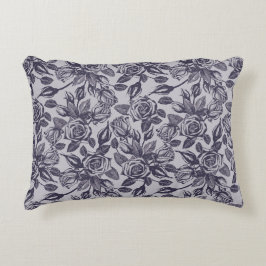 Almohada de acento rectangular de rosa