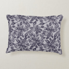 Almohada de acento rectangular de rosa